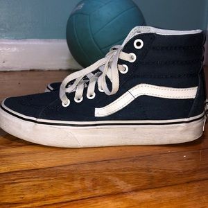 Vans Sk8-Hi Dark Blue and White 6